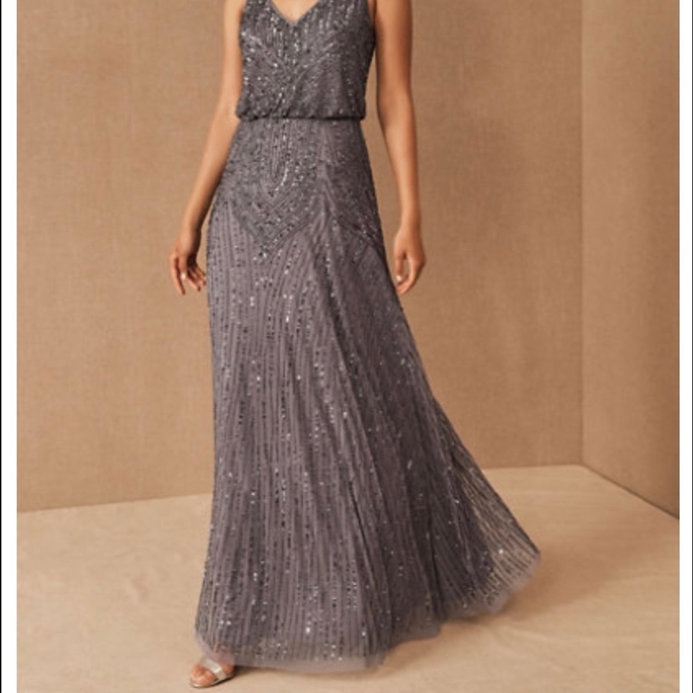 BHLDN (Anthropologie) Fidelia Beaded Maxi Dress (Formal, Bridesmaid, Prom)